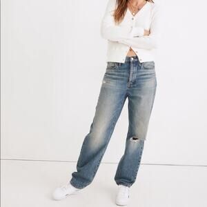 Madewell The DadJean Distressed Button Fly